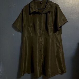 Brand New SHEIN Black Button Through Shirt Dress